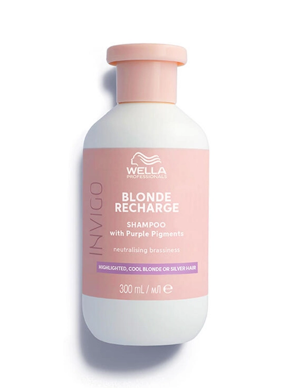 Шампунь-нейтрализатор желтизны для холодных светлых оттенков Wella BLONDE RECHARGE 300мл
