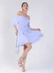 Голубой платье