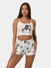 Белый пижама женская, "Малина"