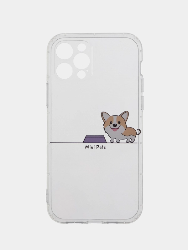 Чехол для iPhone X/XS, 11, 12, 12/13 Pro, силиконовый c рисунком "Корги"