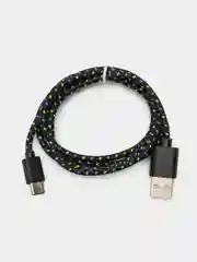 Черный кабель microUsb / Type-C для зарядки и передачи данных