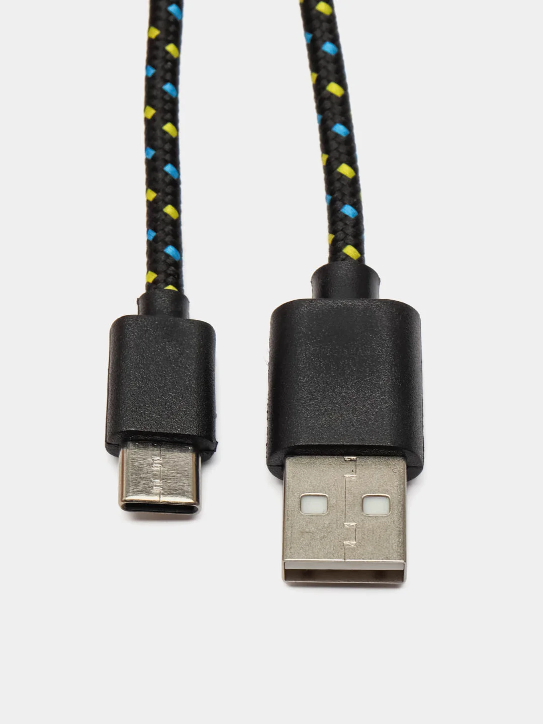 Черный кабель microUsb / Type-C для зарядки и передачи данных