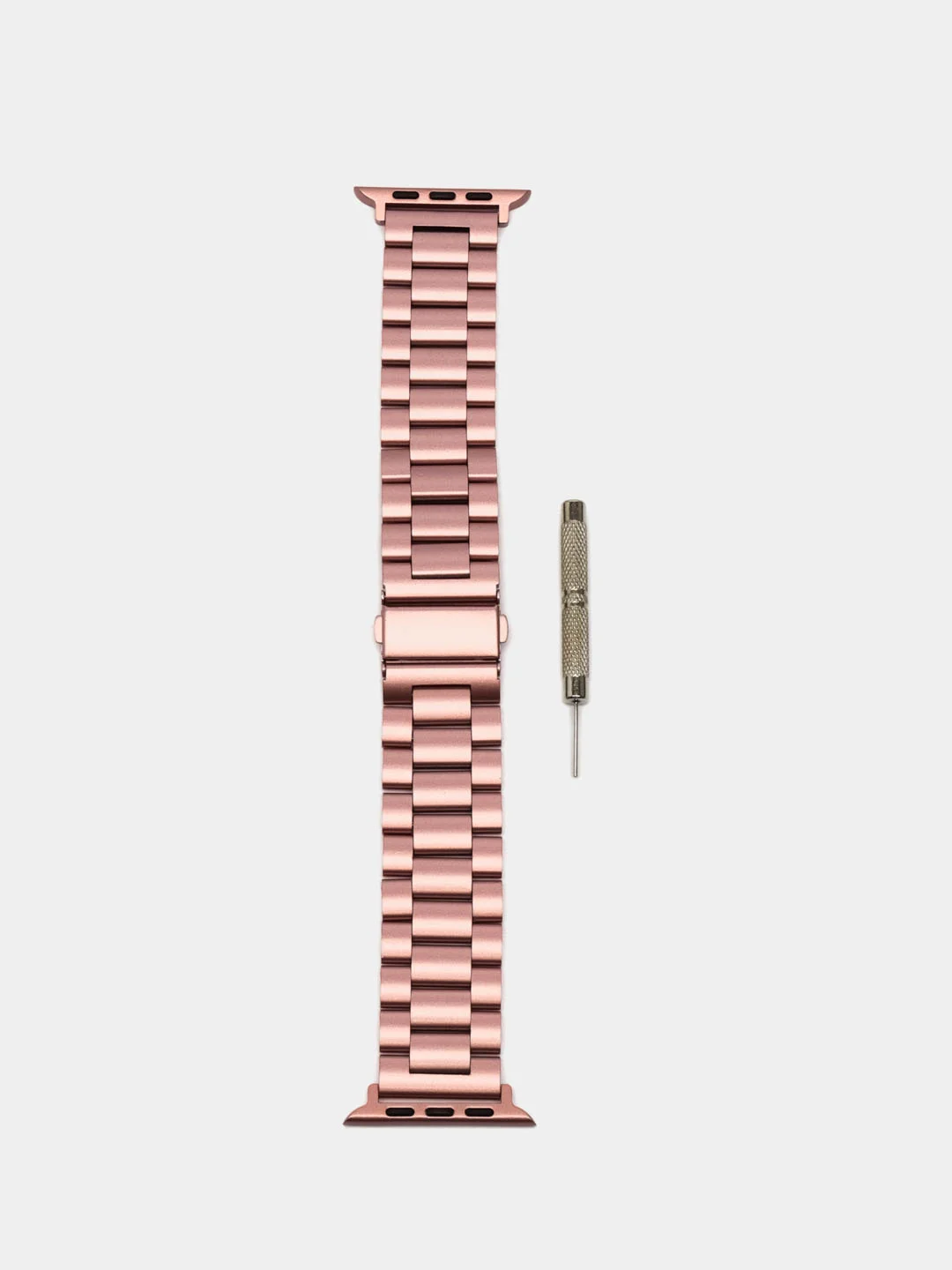 Розовый ремешок для смарт-часов и Apple Watch, стальной, 38-49 мм