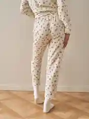 Белый пижама женская, с брюками