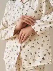 Белый пижама женская, с брюками