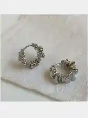 Белый серьги женские, сережки, массивные сережки, золотистые/серебристые серьги, серьги кольцо
