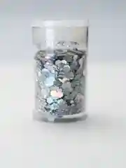 Серебряный блестки для дизайна ногтей