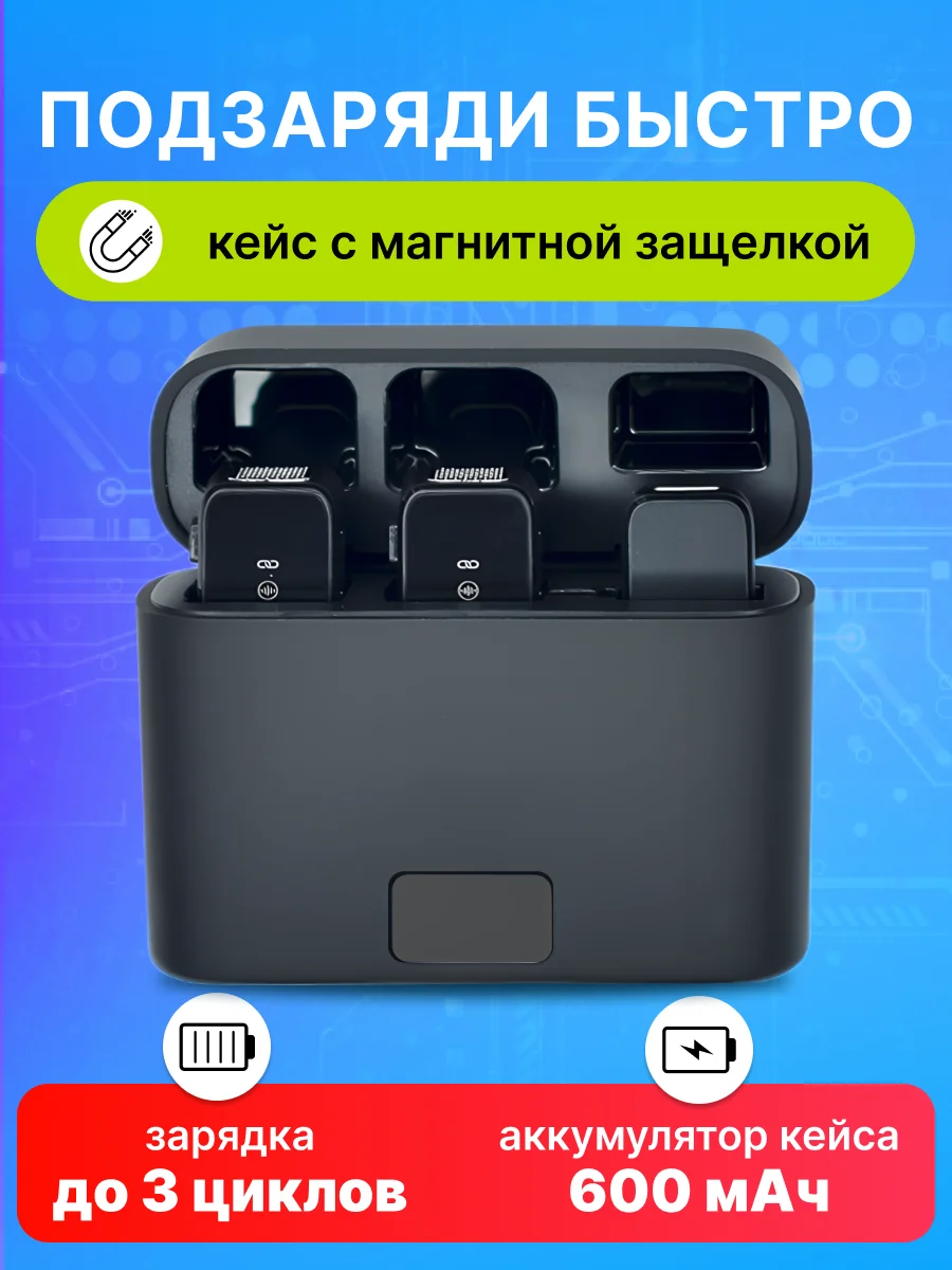 Микрофон петличный Luxeris BM-70 Pro беспроводной для iPhone, мини, для Андроид, на одежду