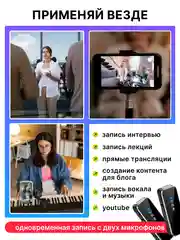 Микрофон петличный Luxeris BM-70 Pro беспроводной для iPhone, мини, для Андроид, на одежду