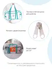 Сумка в роддом прозрачная для беременной от ROXY-KIDS, бирюзовая