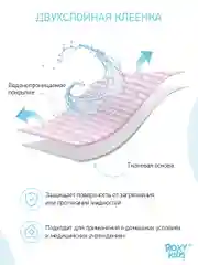 Клеёнка-наматрасник  "Сиреневые зигзаги" от ROXY-KIDS