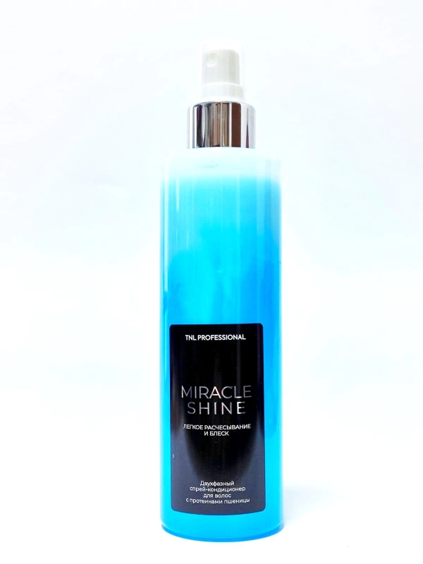 Двухфазный спрей-кондиционер для легкого расчесывания и блеска TNL Miracle Shine 250 мл