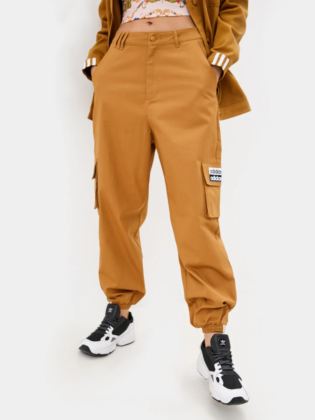 Коричневый adidas Originals женские брюки TRACK PANT GD3040 спортивные повседневные карго штаны M