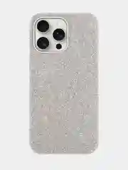 Серебряный чехол для iPhone 15 14 13 Pro Max Plus блестящий BROSCORP, пластиковый, с силиконом