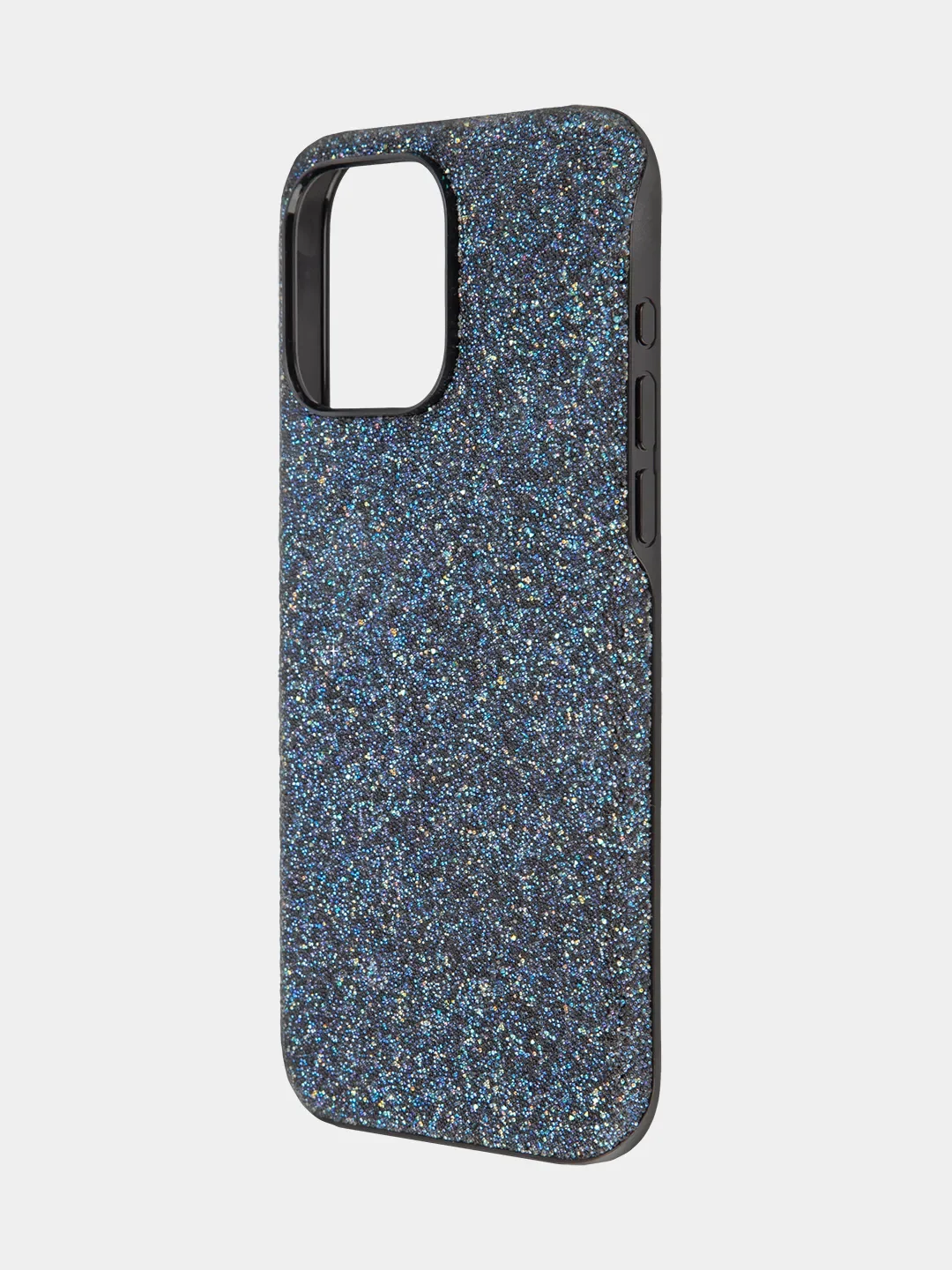 Синий чехол для iPhone 15 14 13 Pro Max Plus блестящий BROSCORP, пластиковый, с силиконом