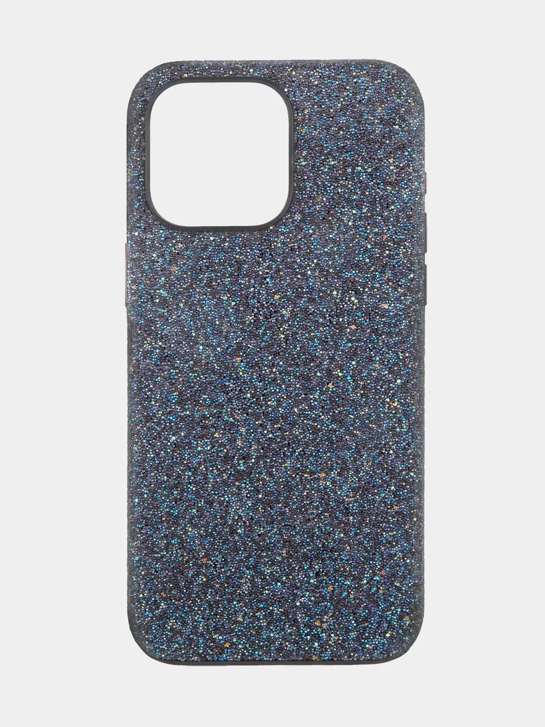 Синий чехол для iPhone 15 14 13 Pro Max Plus блестящий BROSCORP, пластиковый, с силиконом