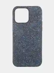 Синий чехол для iPhone 15 14 13 Pro Max Plus блестящий BROSCORP, пластиковый, с силиконом