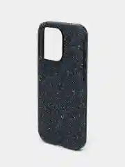 Синий чехол для iPhone 15 14 13 Pro Max Plus блестящий BROSCORP, пластиковый, с силиконом