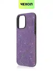 Фиолетовый чехол для iPhone 15 14 13 Pro Max Plus блестящий BROSCORP, пластиковый, с силиконом