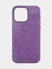 Фиолетовый чехол для iPhone 15 14 13 Pro Max Plus блестящий BROSCORP, пластиковый, с силиконом