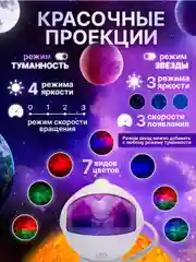 Белый детский ночник космонавт, проектор ночного неба астронавт, звездное небо