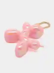 Розовый брелок собака