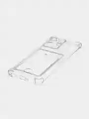 Прозрачный противоударный чехол для Realme 10 Pro Plus силиконовый BROSCORP с карманом для карт, углы
