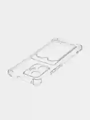 Прозрачный противоударный чехол для Realme 10 Pro Plus силиконовый BROSCORP с карманом для карт, углы