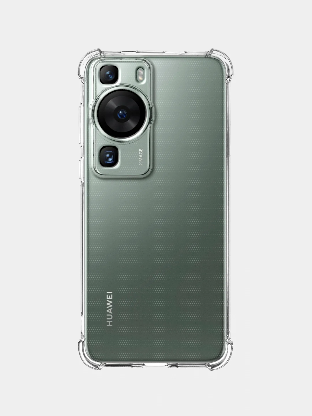 Прозрачный противоударный чехол для Huawei P60, P60 Pro силиконовый BROSCORP с усиленными углами