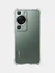 Прозрачный противоударный чехол для Huawei P60, P60 Pro силиконовый BROSCORP с усиленными углами