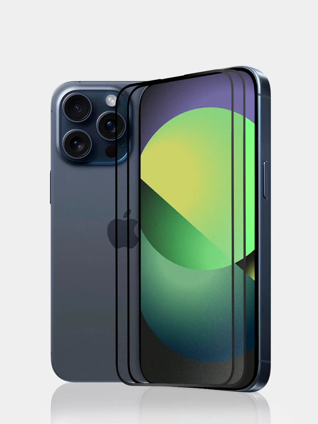 Белый стекло для iPhone 15 14 13 Pro Max Plus Mini защитное BROSCORP матовое, антишпион