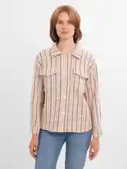 Бежевый рубашка женская