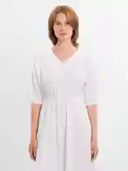 Белый платье женское длинное летнее с коротким рукавом