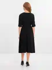Черный платье женское длинное летнее с коротким рукавом