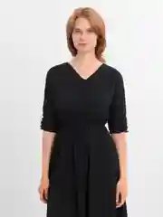 Черный платье женское длинное летнее с коротким рукавом