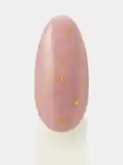 Коралловый меланж камуфлирующая каучуковая база для ногтей с золотой поталью
