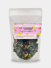 Чай черный листовой TEAON "Клубничный", с добавлением ягод клубники, мяты, розы, 50 г