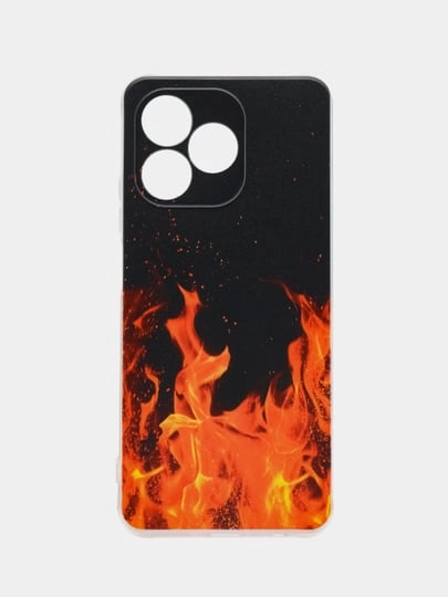 Силиконовый чехол на Realme C53/C51/Note 50 / Реалми С53/С51/Нот 50 прозрачный, с рисунком