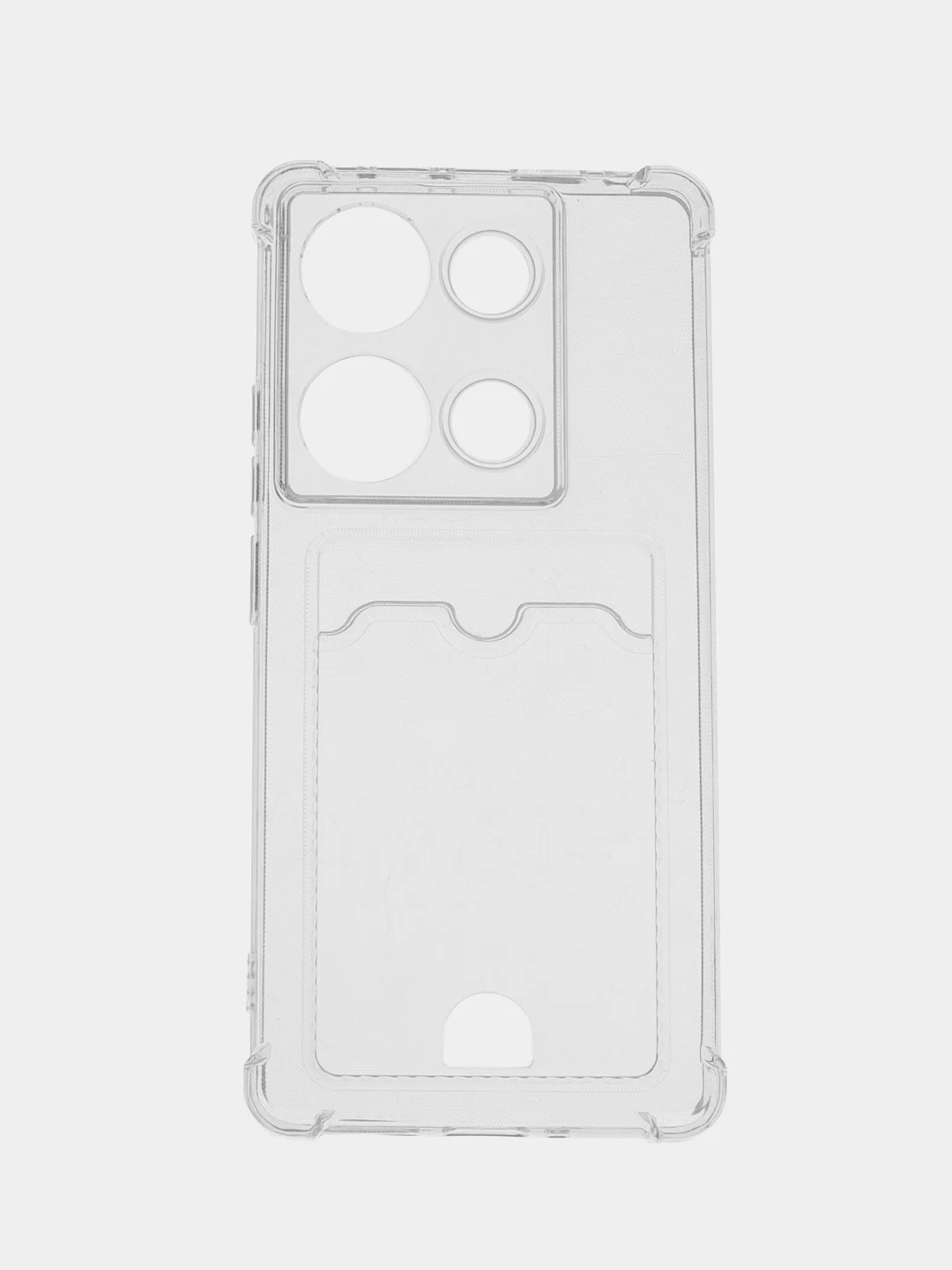 Прозрачный чехол для Xiaomi Redmi Note 13 Pro 4G/Poco M6 Pro 4G Редми Ноут 13 Про,с карманом для карт