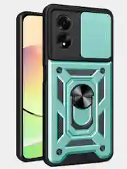 Зеленый чехол противоударный armors для Oppo A78 4G / Оппо А78 4G с защитой камеры