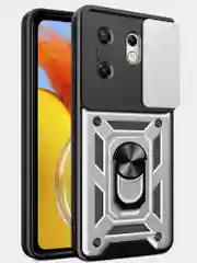 Серебряный чехол противоударный armors для Infinix Zero 30 4G / Инфиникс Зеро 30 4G с защитой камеры