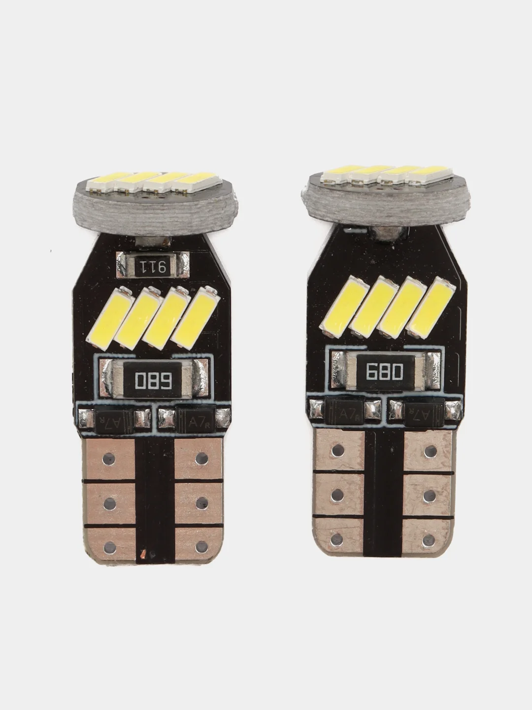 Автомобильные светодиодные лампы LED T10 W5W, яркий белый свет, 2 шт
