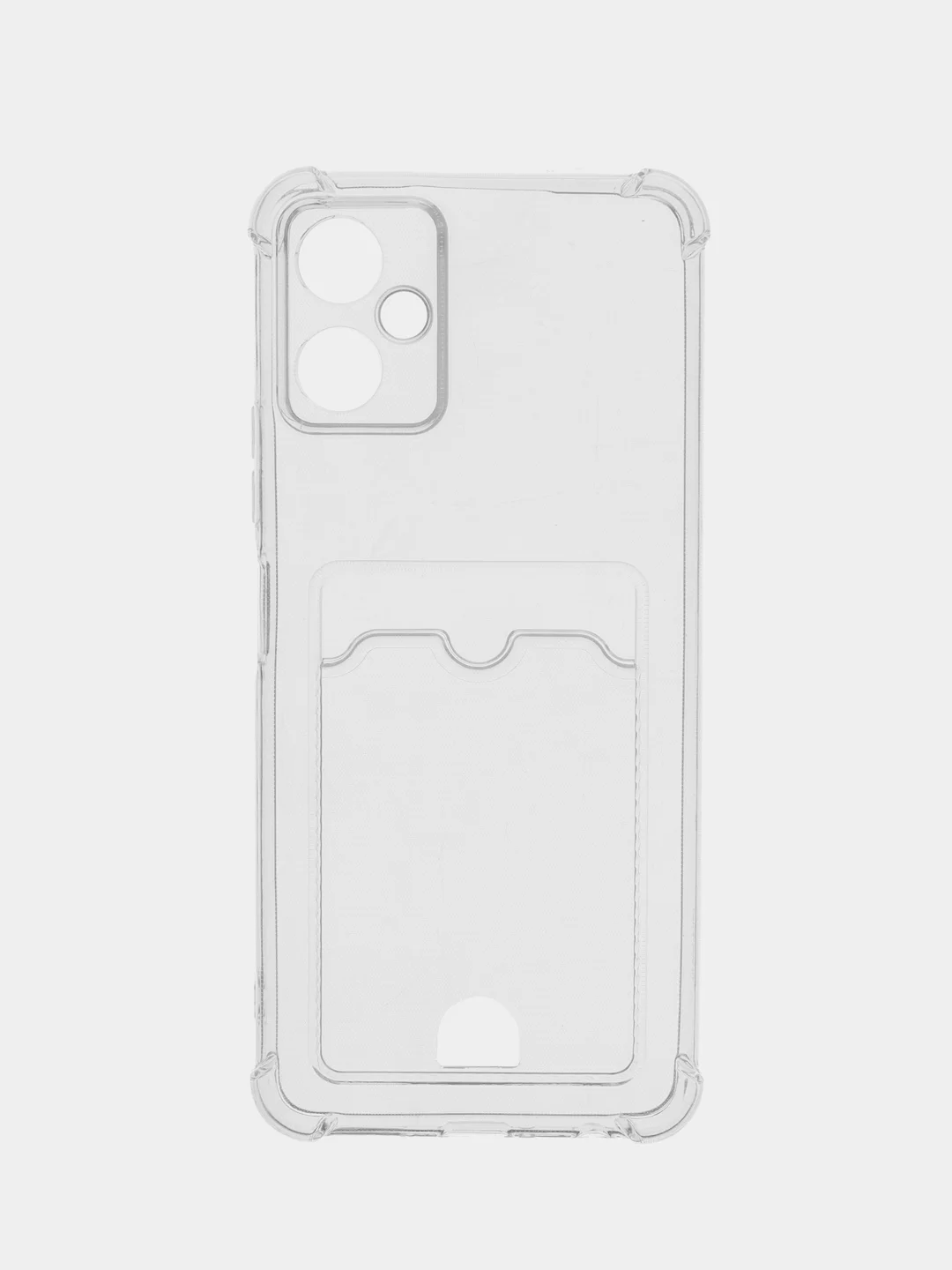 Прозрачный чехол для Tecno Camon 19 Neo (Техно Камон 19 Нео), с карманом для карт, прозрачный