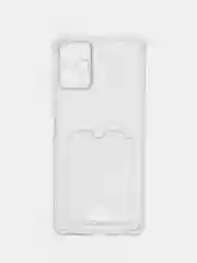 Прозрачный чехол для Tecno Camon 19 Neo (Техно Камон 19 Нео), с карманом для карт, прозрачный