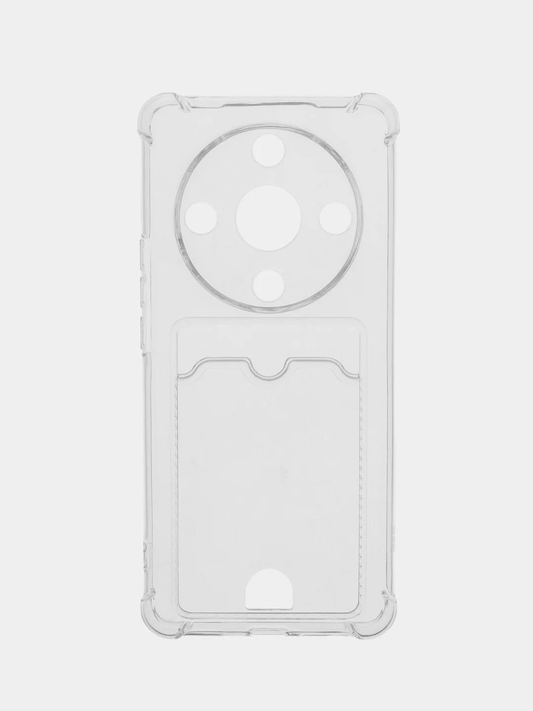 Прозрачный чехол для Honor X9B (Хонор Х9б), с карманом для карт, прозрачный