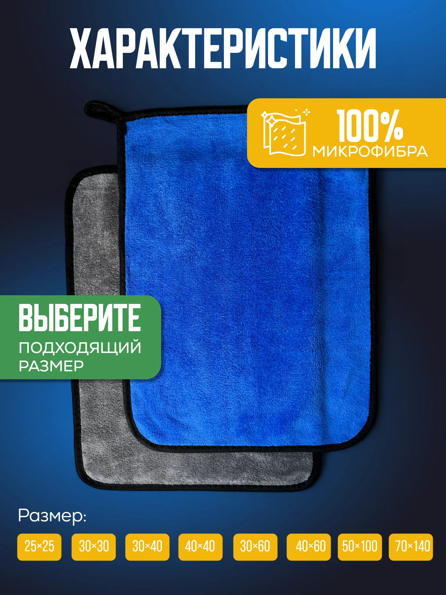 Зеленый полотенце для автомобиля. Тряпка для авто. Микрофибра двусторонняя