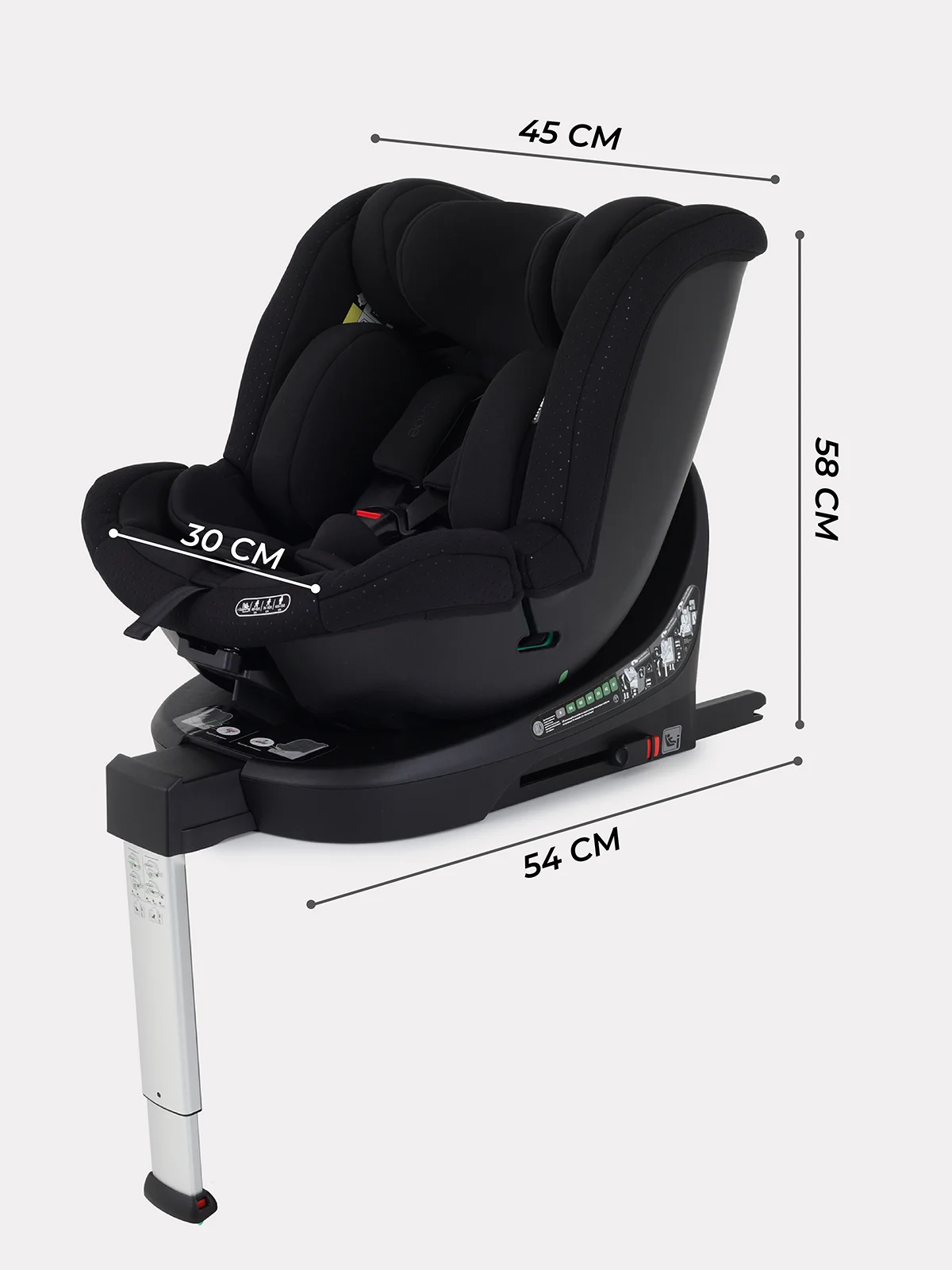 Черный автокресло MOWBaby AY959 Pro "STAGE" isofix (40-150см)
