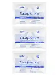 Салфетки марлевые Вариант медицинские стер. 5х5см Евро Премиум инд. уп. №10, 3 уп в наборе