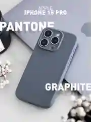 Угольный чехол и стекло для Apple iPhone 15 Pro силиконовый ROSCO матовый тонкий с защитой камер