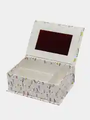 Шкатулка для рукоделия средняя, 205 x 145 х 75 мм. "Ножницы", белый